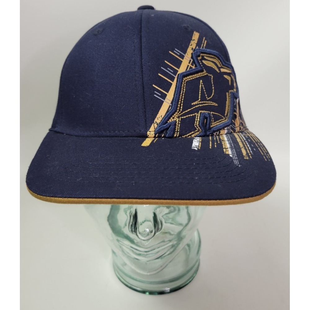 Akron Zips Top of the‎ World Blue One Fit Embroidered Fitted Cap Hat M/L